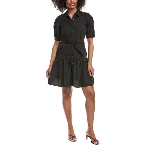 Derek Lam 10 Crosby WomensLuma Shirtdress Black